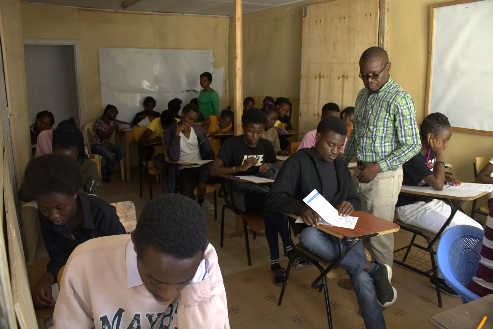 Trainees in a practical classroom session at Germaine