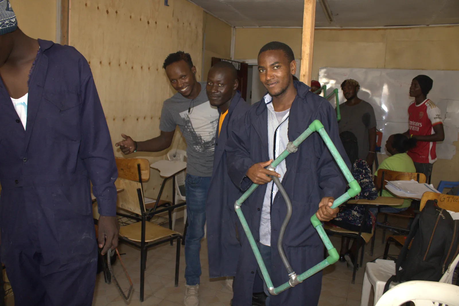Engineering workshop trainees at Germaine Training Institute