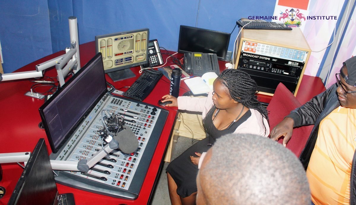Broadcast production practical session at Germaine