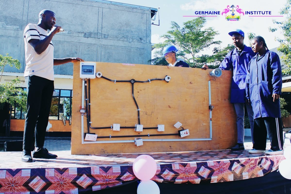 Engineering trainees on a practical project at Germaine