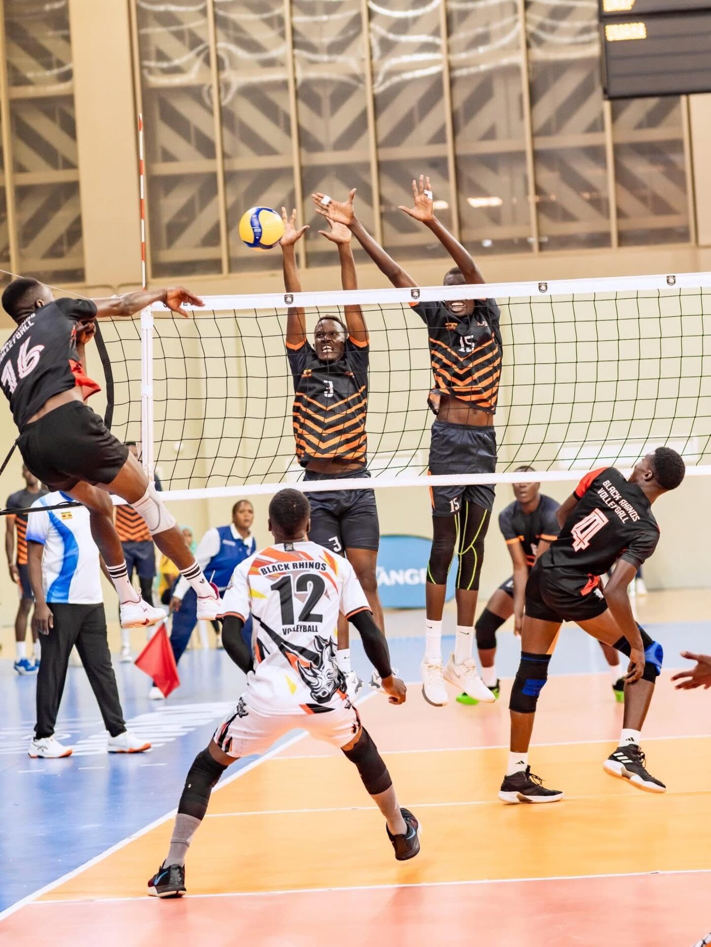 Volleyball match action shot