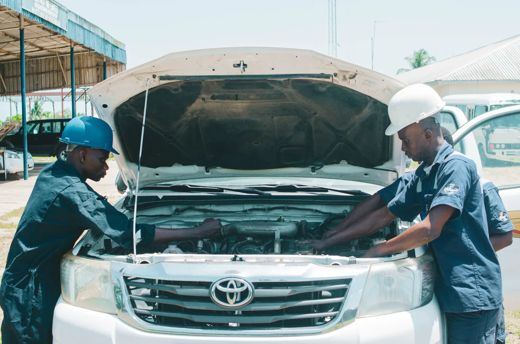 School of Engineering & Technology students in practical training at Germaine Institute