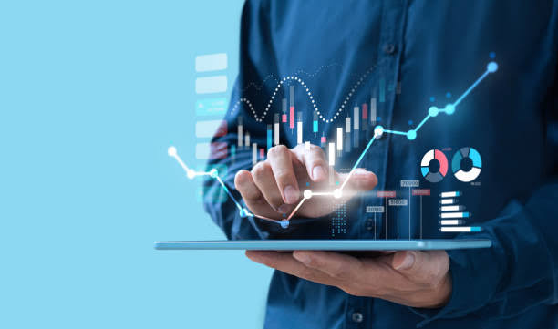 Data analytics dashboard displayed on a laptop screen